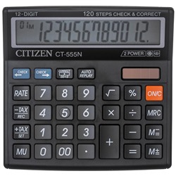 Калькулятор настольный КОМПАКТНЫЙ CITIZEN бухг. CT555N 12 разрядов DP