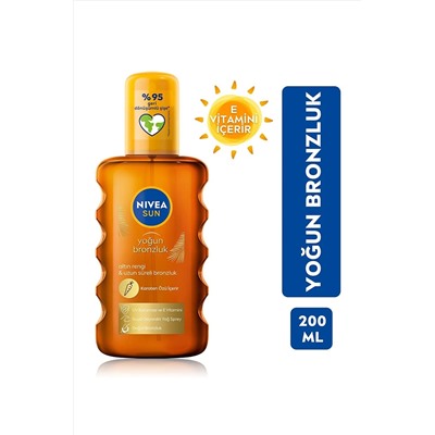 Nivea Sun Spf 6 Intense Bronzing Sun Oil Spray 200 мл, экстракт каротина, содержит витамин Е