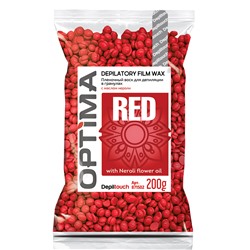 Воск для депиляции пленочный OPTIMA Red, 200 гр, бренд - Depiltouch Professional