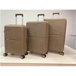 Набор из 3-х чемоданов с расширением 23103 Светло-серый
