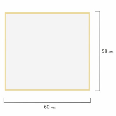 Этикетка ТермоЭко (58х60 мм), 500 этикеток в ролике, светостойкость до 2 месяцев, 122300