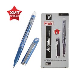 Ручка шариковая Flair Angular для левшей, узел-игла 0.7 мм, стержень синий
