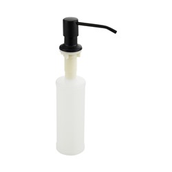 Brimix - Дозатор для жидкого мыла и моющих средств. ЧЁРНЫЙ, врезной, под раковину, пластиковый, 300 мл,  ( 6284)