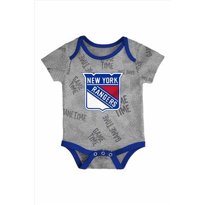 Fanatics Blue NHL New York Rangers 3 Piece Game Time Bodysuit