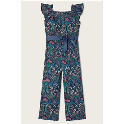 Monsoon Blue Floral Printed Jumpsuit