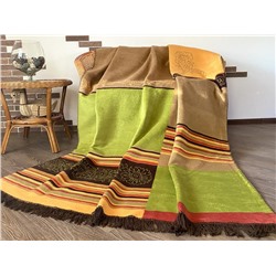 Плед cotton Rajtex 150*200 Диагональ коричневая 08105a