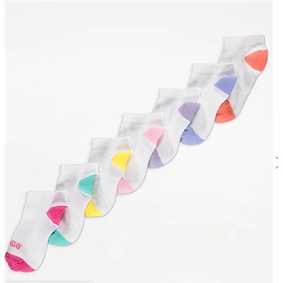 Days of the Week Slogan Trainer Socks 7 Pack