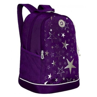 Рюкзак школьный RG-363-5/4 "Звезды" фиолетовый 28х38х18 см GRIZZLY