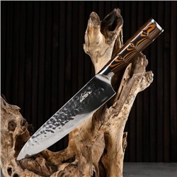 Нож охотничий "Хильд" 32,5см, клинок 205мм/2,7мм, коричневый