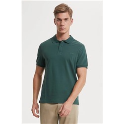 Мужская футболка с воротником-поло Twins темно-зеленая