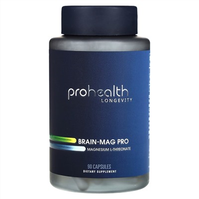 ProHealth Longevity, Brain-Mag Pro, L-треонат магния, 90 капсул