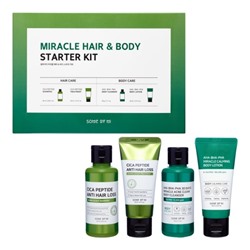 SOME BY MI MIRALCE HAIR&BODY TRAIL KIT Набор: Пептидный шампунь , Пептидная маска против выпадения волос, гель для тела, лосьон для тела