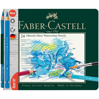 Карандаши акварельные художественные Faber-Castell "Albrecht Dürer", 24цв, метал. коробка К