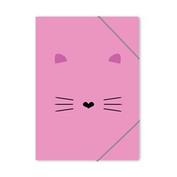 Папка на резинках А4 №1School Kitty розовая