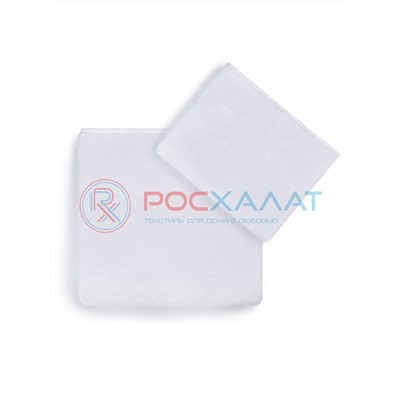 Махровое полотенце без бордюра белое ПМ-01