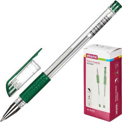 Ручка гелевая неавтомат. Attache Economy зеленый стерж., 0,5 мм,манж