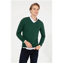 Мужской зеленый базовый свитер Неожиданная скидка в корзине