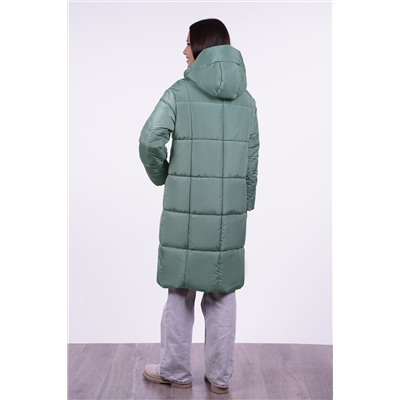 Пальто TwinTip 33791 зимнее серо-зеленый