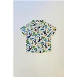 Летняя рубашка с рисунком пальмы для мальчика HYY1817