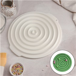Форма для муссовых десертов и выпечки Доляна «Слои», силикон, 27×25,5 см, цвет белый