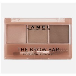 Набор теней для бровей Lamel Professional - The Brow Bar, тон 401 средне-коричневый