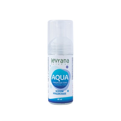 Пенка для умывания "Aqua", с гиалуроновой кислотой, мини Levrana, 60 мл