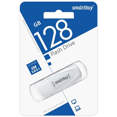 USB 3.0/3.1 карта памяти 128ГБ Smart Buy Scout (белый)