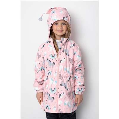 ВК 32118/н/2 ГР Куртка девочки светло-розовый, единороги и радуга