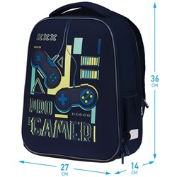 Рюкзак Berlingo Expert Mini "Gamer" с мешком для обуви (RU07153) 36*27*14см, 2 отделение, 2 кармана, анатомическая спинка
