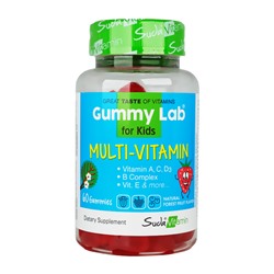 Мультивитамины Suda Gummy Lab для детей, 60 г, жевательная форма