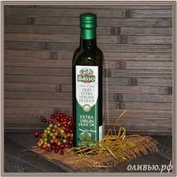 Масло оливковое EXTRA VIRGIN OLIVE OIL BASSO 500 мл (Италия)