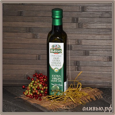 Масло оливковое EXTRA VIRGIN OLIVE OIL BASSO 500 мл (Италия)