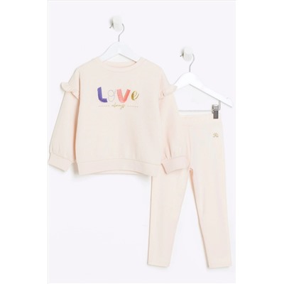 River Island Girls Love Sweat Set