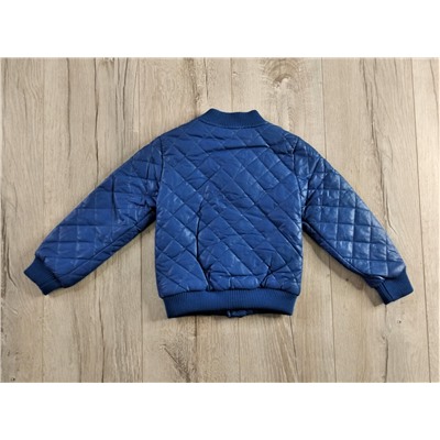 М 5520 Куртка Giorgio Armani синяя кожаная (98)