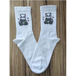 Носки женские Аниме «Panda», р. 35-40, белый