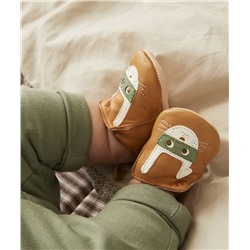 EASY PEASY
CHAUSSONS EN CUIR CAMEL AVEC LAPIN