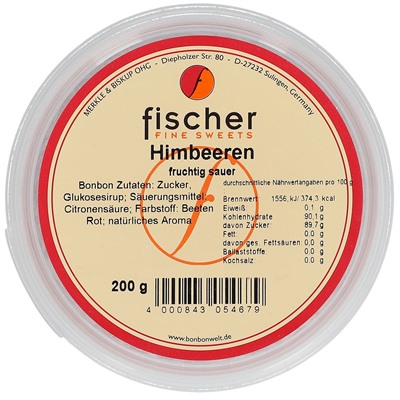 fischer Fine Sweets Himbeeren 200g