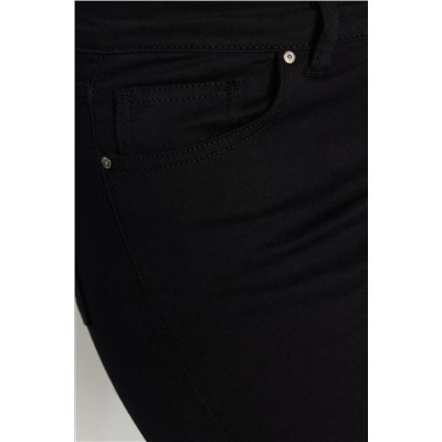 Черные эластичные джинсы скинни с высокой талией TBBAW23CJ00059