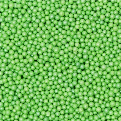Кондитерская посыпка шарики перламутровые 2 мм, зелёный микс, 50 г