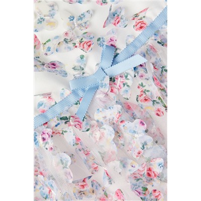 Monsoon White Confetti 3D Petal Dress