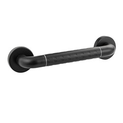 BRIMIX - Поручень - ручка прямой, универсальный из нержавеющей стали и АБС пластика с чёрным покрытием  ( 954)