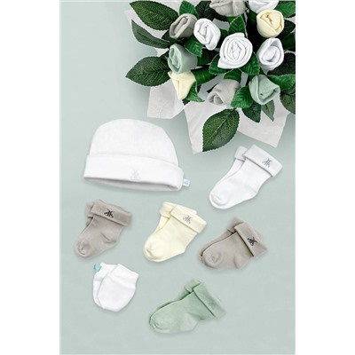 Babyblooms Grey Welcome Posy With Snuggle Wrap Gift Set