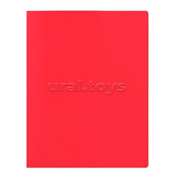 Папка-скоросшиватель пружинный A4 500 мкм 15 мм. песок, красный