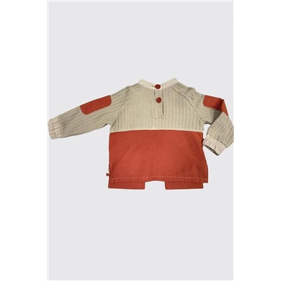 Тканый свитер для мальчика двухцветного цвета HULM70222SEGS0158-122