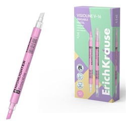 Текстовыделитель Visioline V-16 Erasable Pastel розовый 60792 ErichKrause