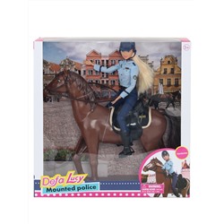Кукла DEFA Lucy "Прогулка с лошадкой" (29 см, шлем, коричневый)