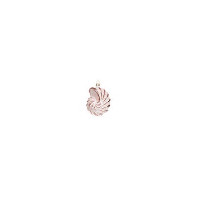 Ракушка Аммонит розовая античная (стекло) 7х5х9,5 см