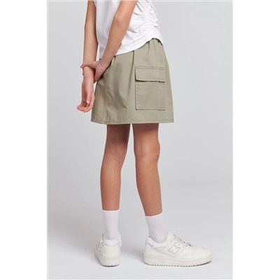 Jack Wills Girls Grey Elastic Waist Cargo Skirt