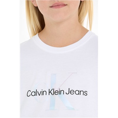 Calvin Klein Monogram Boxy White T-Shirt