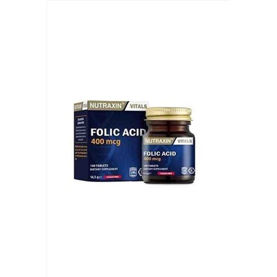 Nutraxin Folik Asit 400 Mcg 100 Tablet 8680512626992